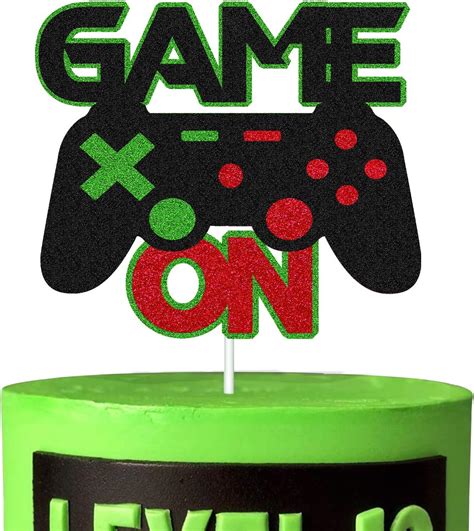Level Custom Age Cake Topper For Gamer Birthday Level Up Gamer Theme Party Level Unlocked Centerpiece. . Video game cake topper